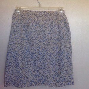 1076Casual Corner Women's Blue & Yellow Annex Skir